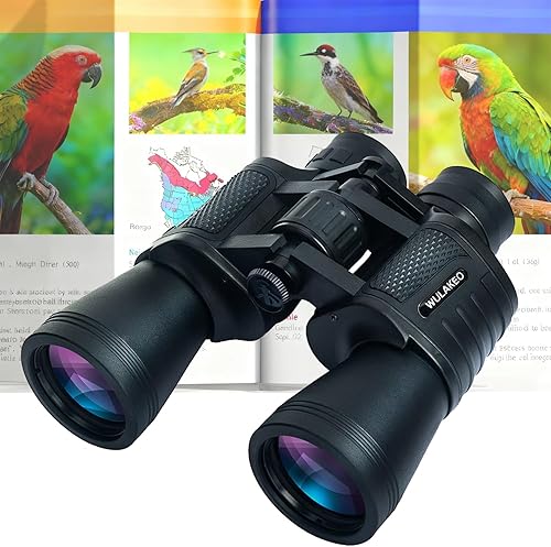 Binoculares de alta potencia de 30 x 50 para adultos, binoculares compactos impermeables con visión de poca luz para observación de aves, caza,
