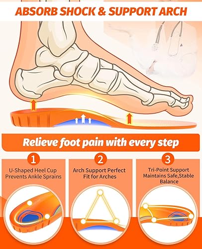 Miniatura 5 de Plantillas de soporte de arco ajustables Almohadilla de arco bajo extraíble de 0.197 in y almohadilla de arco alto de 0.276 in Material de alto