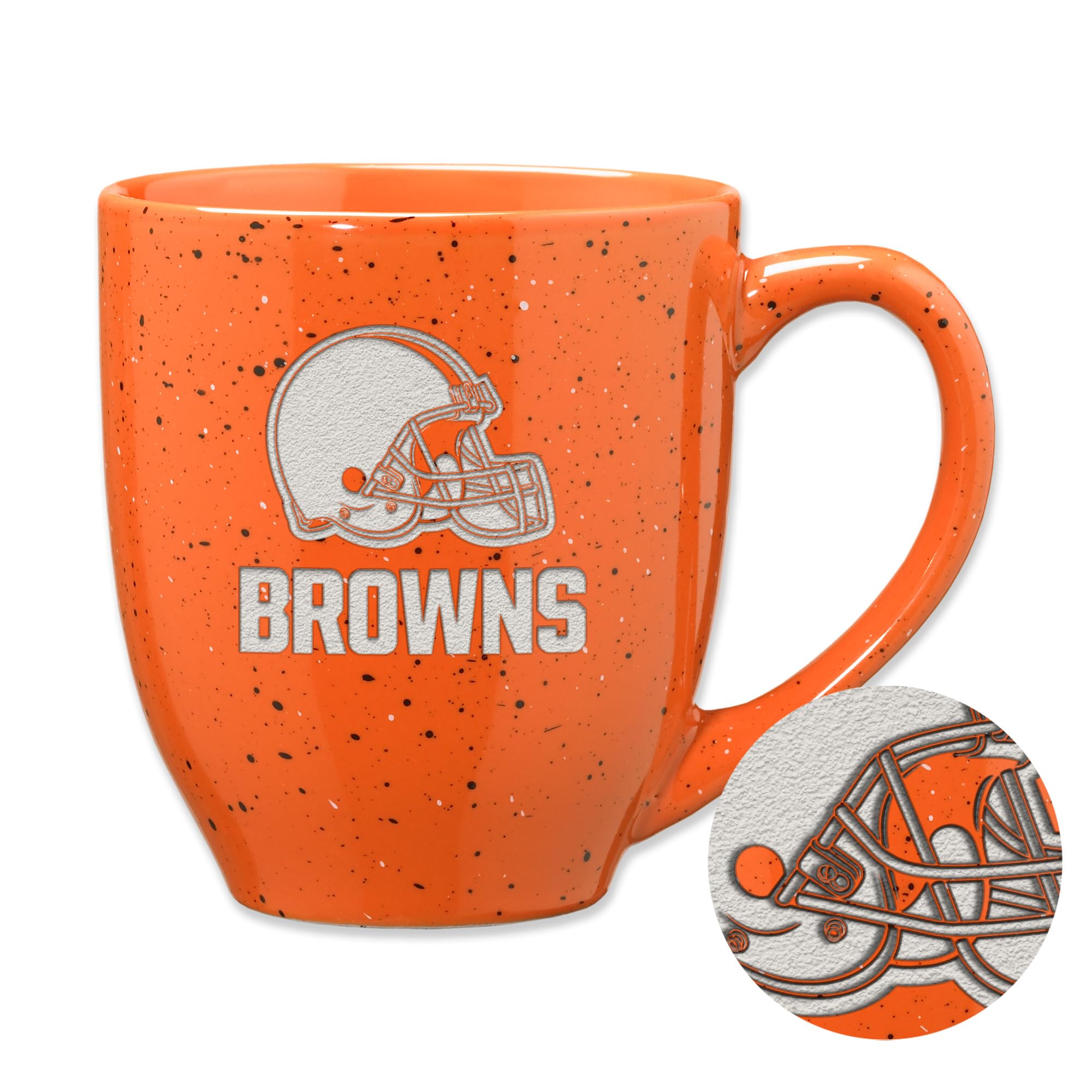 Rico Industries NFL Football 16 oz Team Color Laser Engraved Speckled Ceramic Coffee Mug