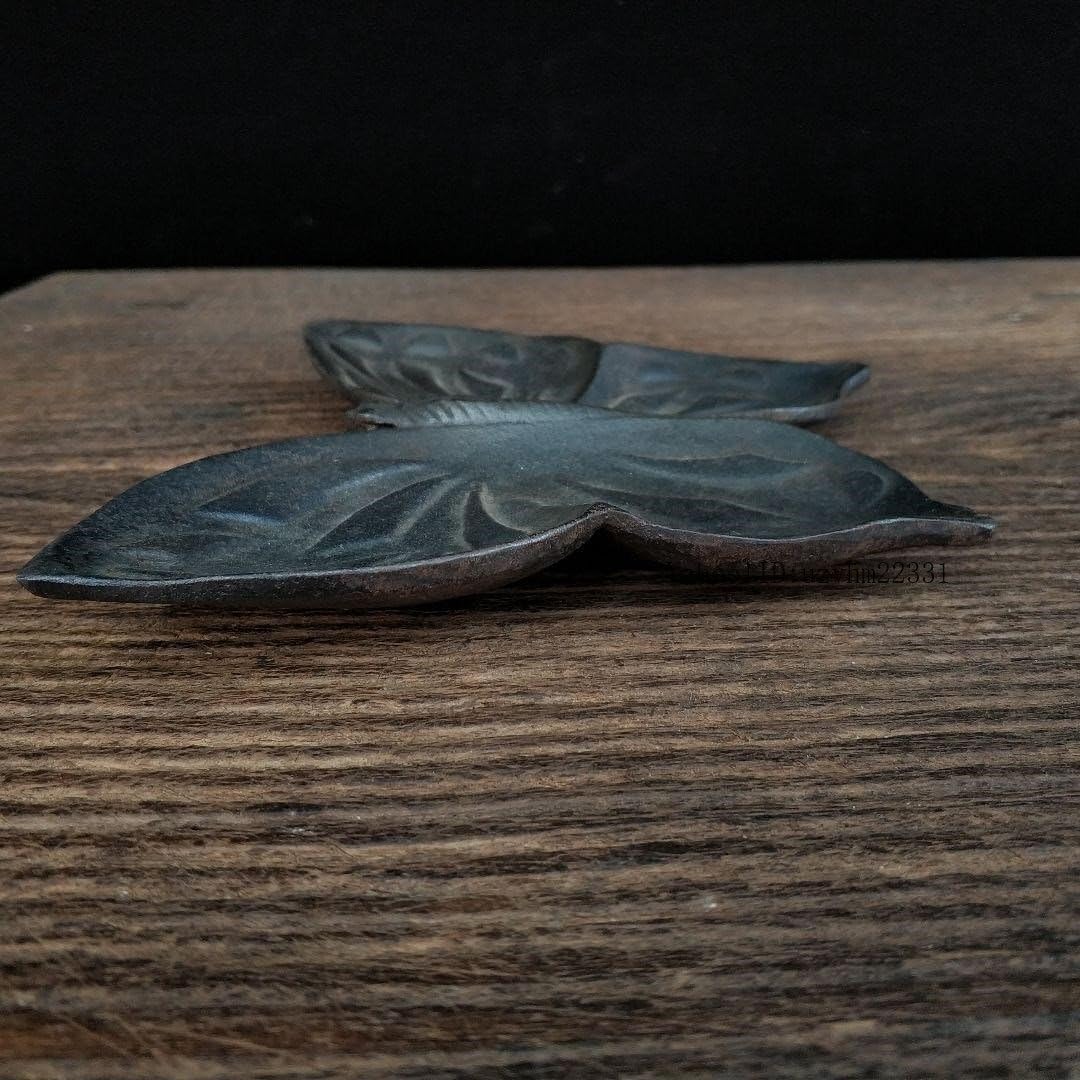 鉄器 蝶硯池 筆洗い 文房置物·案頭 書道具 文房具 工芸品美術品 置物 鉄器 蝶硯池 筆洗い 文房置物・案頭 書道具 文房具 工芸品美術品 置物