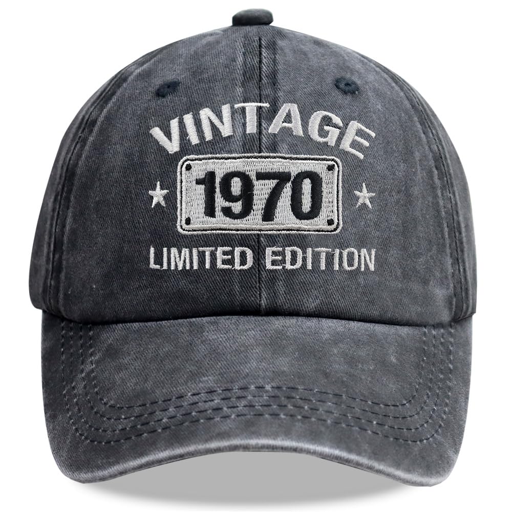 Vintage 1925-2005 Limited Edition Hats for Men Women, Personalized 21th-101th Birthday Gifts Retirement