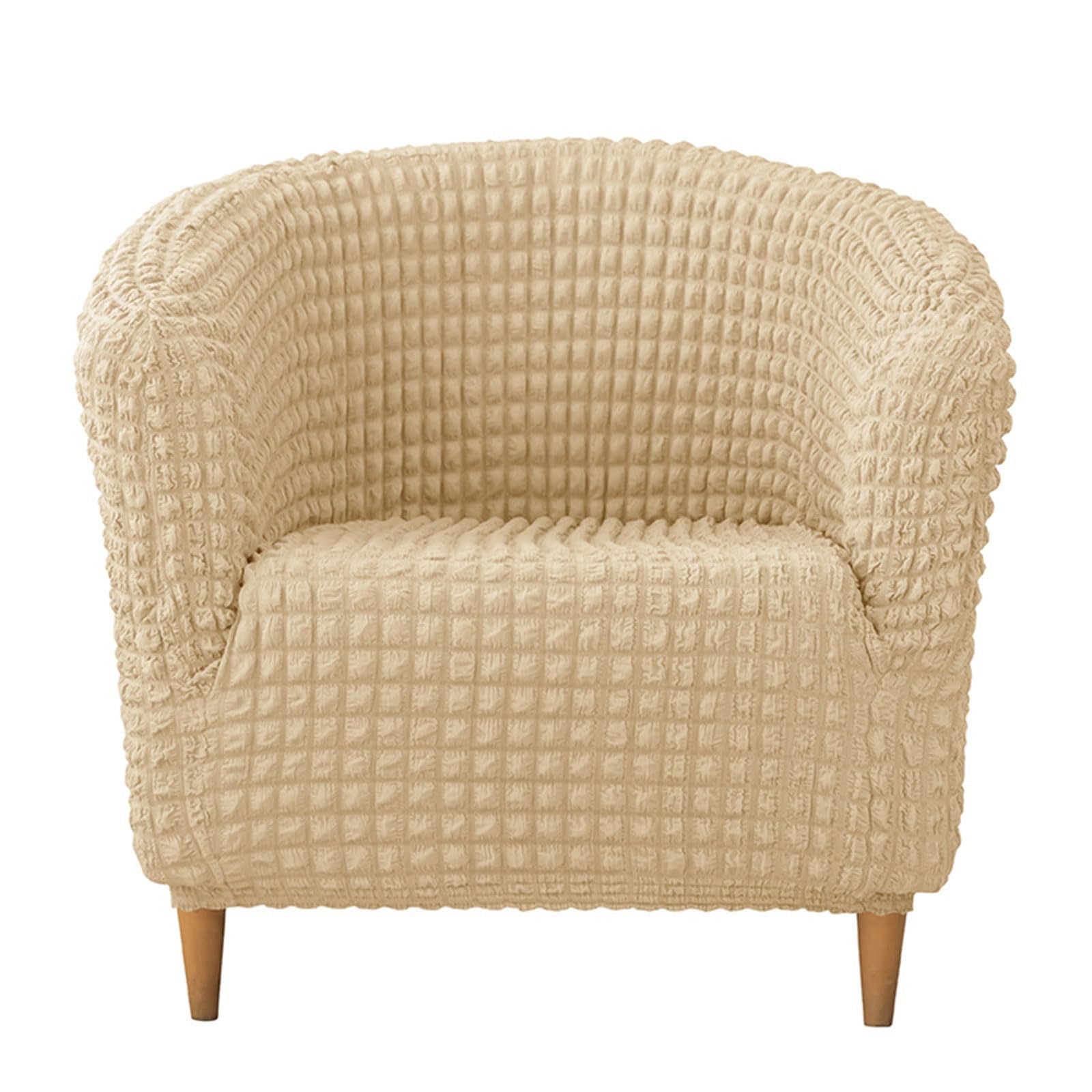 Nucelit Sofa Cover for Dining Room Sofa Seersuckers Textured Protectors with Pleated Skirt for Sectional Couch Thick Couch Cover