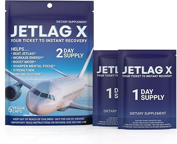 ROCK SOLID JETLAG X- Relieves Fatigue After Long Flights, Improves Focus, Energy, Mood, Strengthens Immunity. Ideal for Vacations, Business Travel