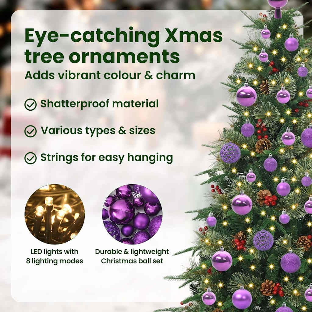 vidaXL Sapin de Noël Artificiel à Branches Articulées Vert 120 cm, Arbre de Noël Moderne en cône, déco Robuste pour l'intérieur et l'extérieur, Guirlande Lumineuse, Blanc Chaud