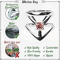 Vista 5 de Anillo de afecto de Rogue+Wolf Halloween plata compromiso compromiso compromiso anillos de boda para mujer, joyería gótica Y2K, accesorios