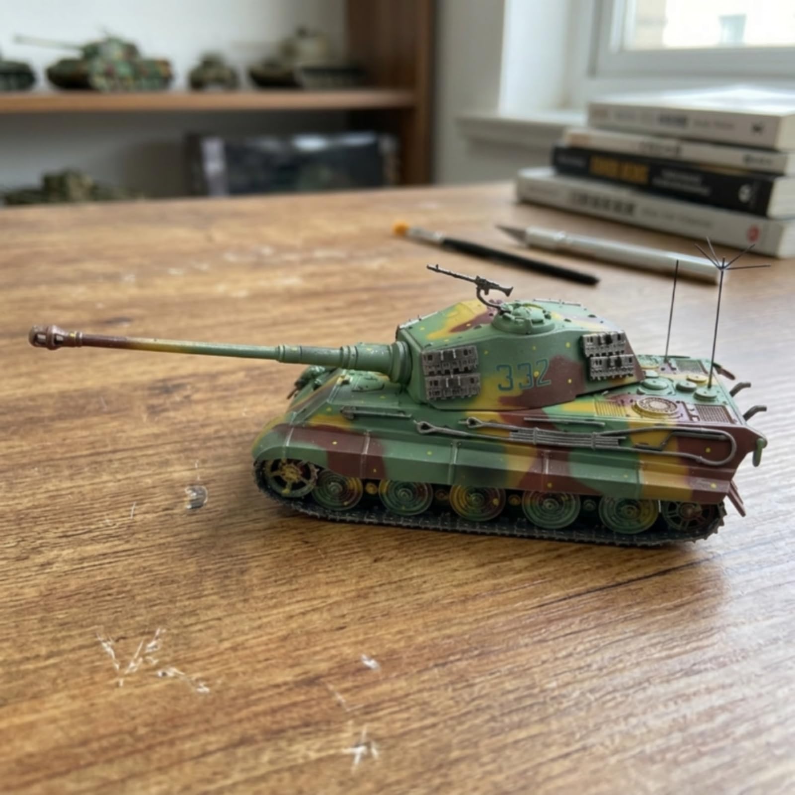 Alloy Vehicle Carro Armato Modello in 1/72 Veicolo Miniatura Storica Lega Peso Circa120g Torretta Girevole Canna, style to 2