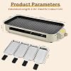 Parrilla eléctrica Pukomc 2 en 1 con rejilla y plato antiadherente removible, control de temperatura, apta para lavavajillas, 1800W, plancha sin humo grande 2