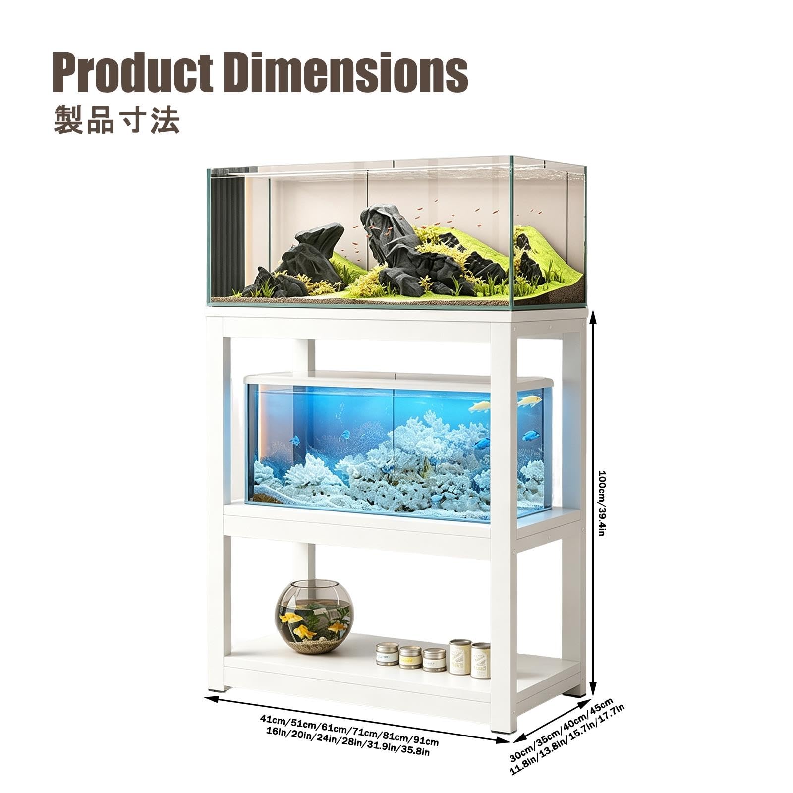 Tavolo per Acquario, Mobile Acquario, Elevata Capacità Portante