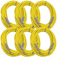 Vista 19 de Seismic Audio SASTSX-10Red-6PK 10 pies TS de 1/4 de pulgada, cable para guitarra, instrumento o parche, color rojo