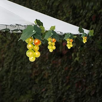 keeda Solar Grape Vine LED String Lights 80 LED Waterproof Fruit String Lights Decorative Grape Vines with Lights for Bistro Backyard Umbrella Balcony Garden Wedding Green