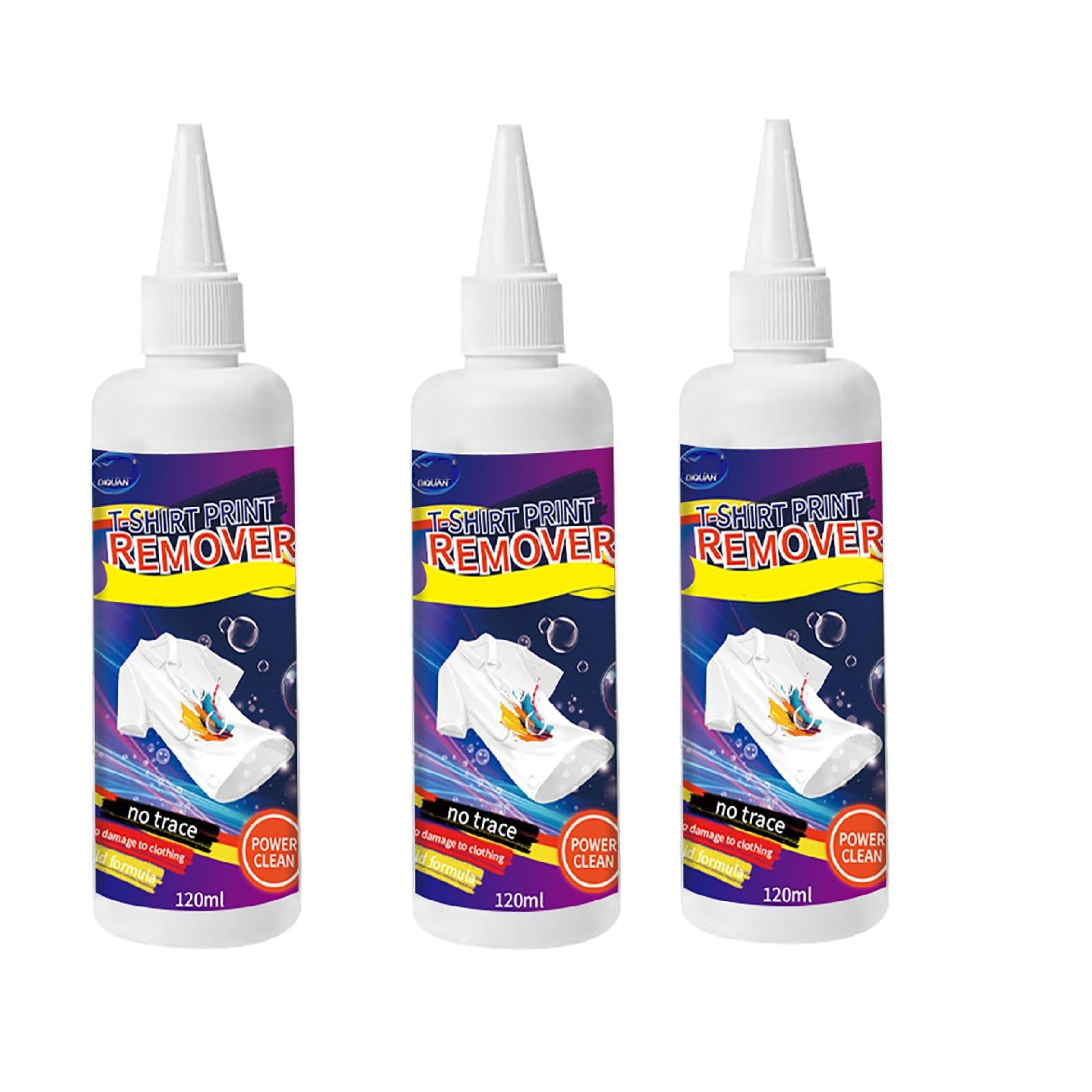 Heat Transfer Vinyl Remover for Fabrics,Stain Remover Clothes,Clothing Oil Stain Cleaner,Wipe Out Stain Remover for Clothing Oil Stains for Suits,Coats,Shoes&Sofas.120ml*3pc