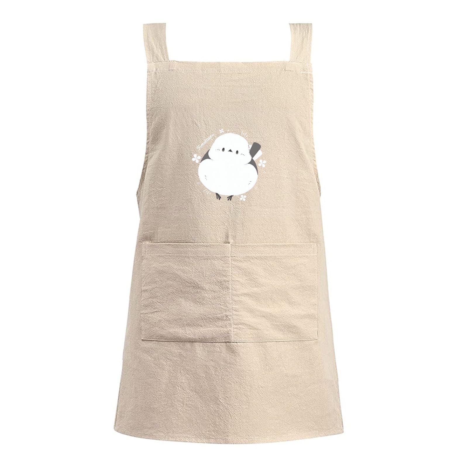 Amazon｜子供用エプロン シマエナガ 鳥柄（3） キッズエプロン カフェ
