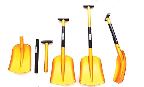 Miniatura 2 de KAMINUO Portátil colorido telescópico de aluminio coche ajustable edición extendida pala de nieve (dorado)