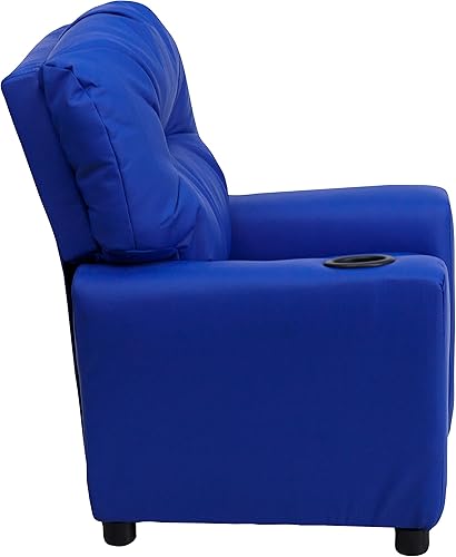 Miniatura 127 de Flash Furniture Chandler LeatherSoft - Silla reclinable para niños con portavasos y reclinable de seguridad, silla reclinable contemporánea para