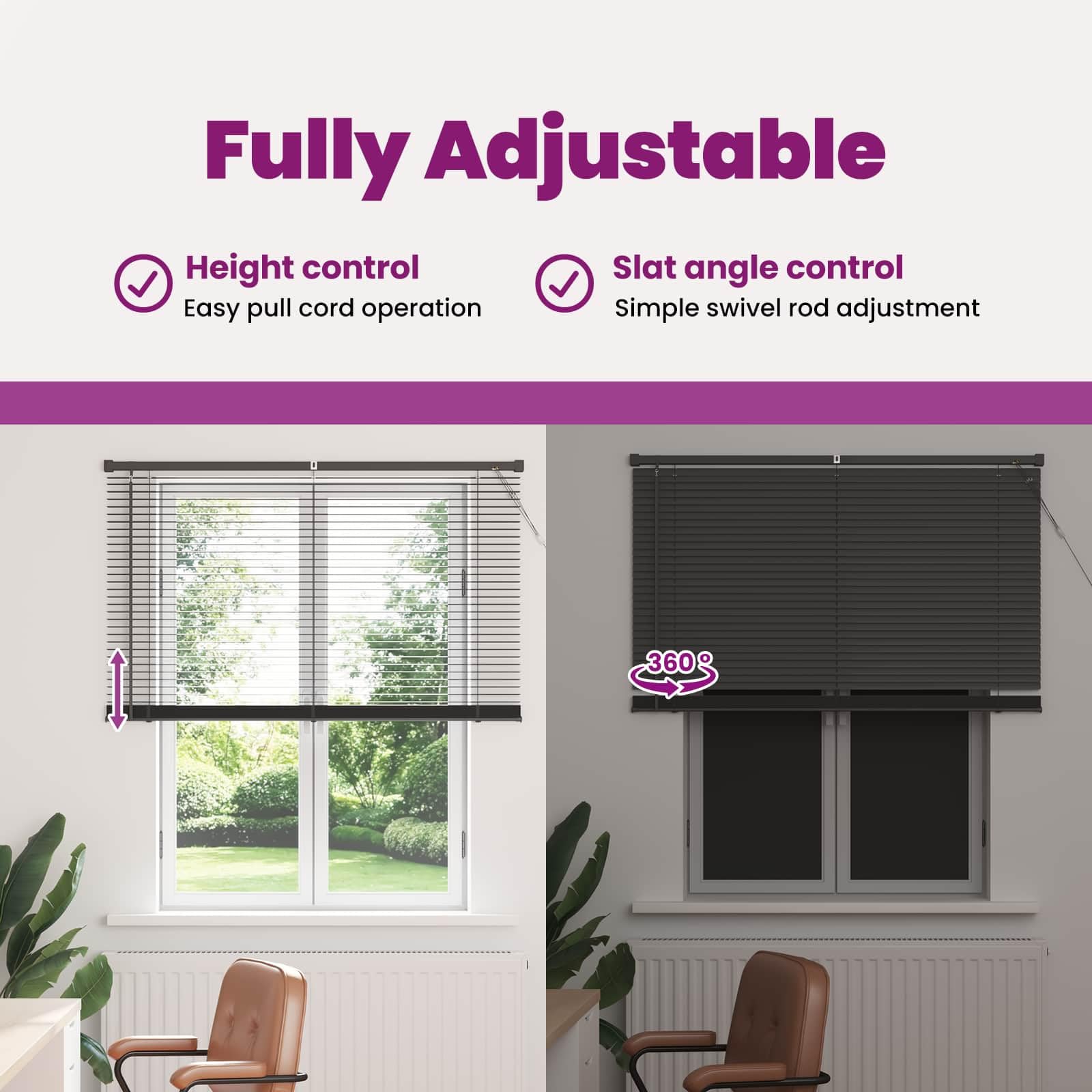 vidaXL Store Vénitien Gris Argenté 150 x 120 cm 25 mm PVC, Solution Moderne de Stores vénitiens, durables pour Bureau à Domicile, Filtration de lumière réglable, Protection de la Vie privée