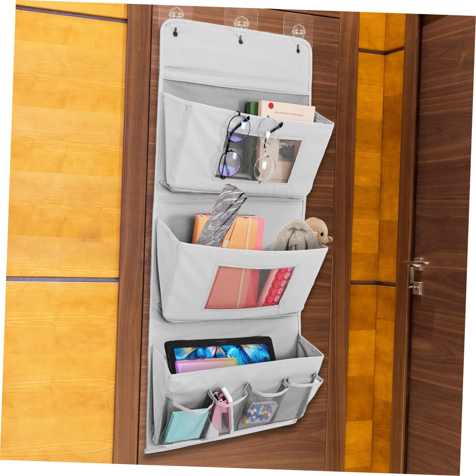 IMIKEYA Borsa da Appendere Dietro Porta, Organizzatore per Cosmetici Tasche, Lavabile, Salvaspazio per Bagno e Camera da Letto