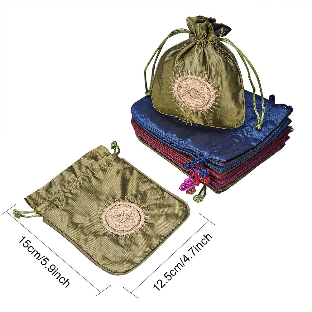 S-TROUBLE 24pcs Borsa del Sacchetto del Sacchetto dei Gioielli del Broccato di Seta Piccola Borsa della Moneta del Raso Broccato Cinese Ricamato Borsa del Regalo del Coulisse per l'anello/orecchino S-TROUBLE 24pcs Borsa del Sacchetto del Sacchetto dei Gioielli del Broccato di Seta Piccola Borsa della Moneta del Raso Broccato Cinese Ricamato Borsa del Regalo del Coulisse per l'anello/orecchino