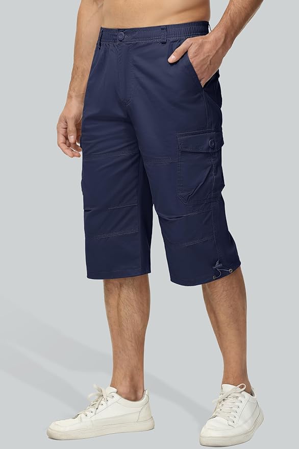 TOM TAILOR Morris Overknee Cargo Shorts voor heren, 10119 - Used Mid Stone Blue Denim, 40