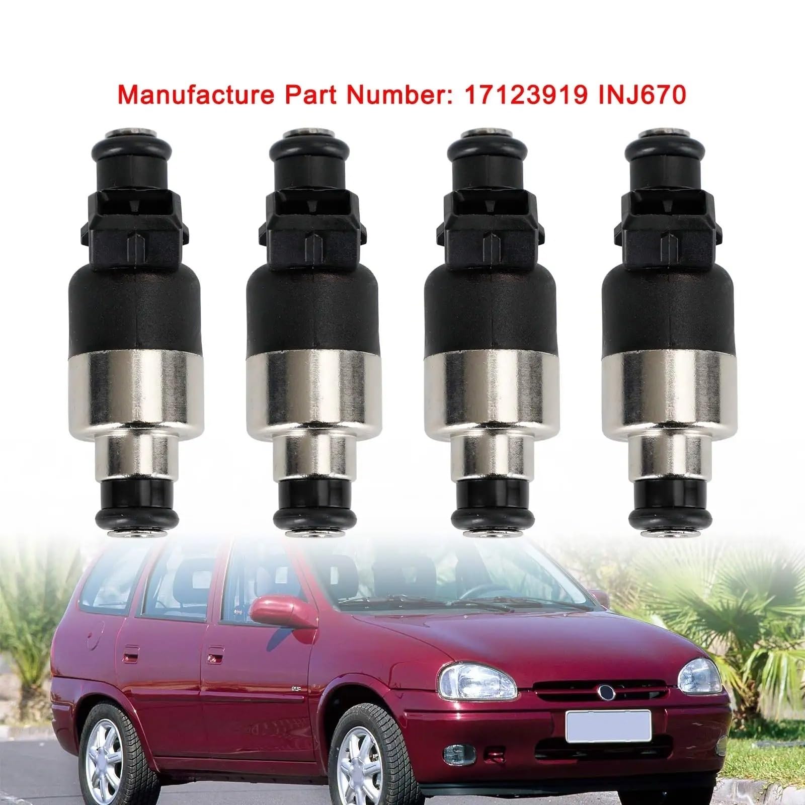 Dysza wtryskiwacza Chevroleta dla Corsa 1996-1998 dla INJ670 Akcesoria samochodowe 4 szt. wtryskiwacz paliwa 17123919 Pasuje do dyszy wtrysku paliwa