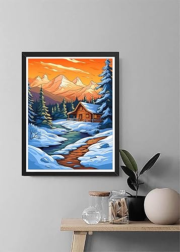 Vista 56 de Diymood Paint by Numbers for Adults Snowman, DIY Oil Painting Christmas Acrylic Paint by Number Kits for Kids Adults Beginner for Home Wall Decor