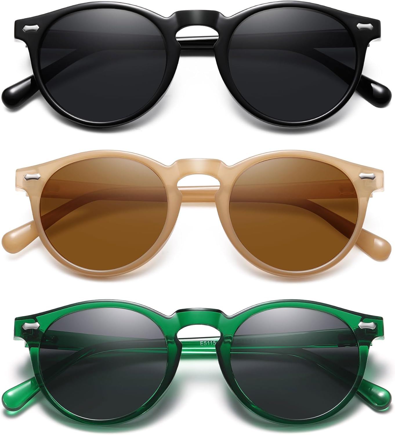 Retro Small Round Polarized Sunglasses for Women Vintage Style Circle Sun Glasses UV Protection