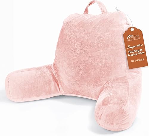 Miniatura 21 de Sasttie Almohadas de lectura, 25 pulgadas, para sentarse en la cama, terciopelo, jumbo, respaldo alto XL, apoyo de espalda para sofá y piso,