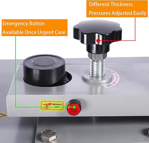 Miniatura 4 de Máquina de prensa térmica 16x24 semiautomática máquina de prensa de calor de doble platina de apertura automática - Prensa de camiseta de