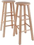 Winsome Element 2pc Set 29" Bar Stool, Natural Finish