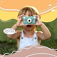 Vista 5 de Kidamento - Cámara digital y videocámara para niños, carcasa de silicona suave sin bisfenol A, tarjeta de memoria de 32 GB, modelo C, Mikayo el oso