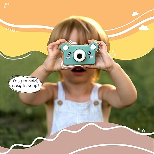 Miniatura 5 de Kidamento Cámara digital y videocámara para niños, carcasa de silicona suave sin bisfenol A, WiFi y aplicación, tarjeta de memoria de 16 GB, modelo