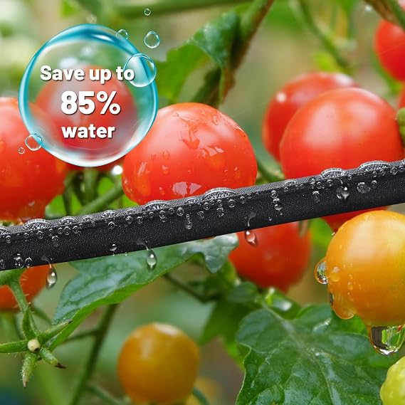 3/4 Heavy Duty Linkable 25FT Soaker Hose for Garden Beds, Save 85% Water