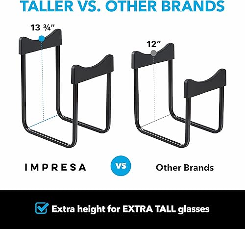 Miniatura 2 de Impresa Soporte dispensador de agua, paquete de 2 y kit de válvula de 2.165 in, encimera de acero compacto negro extra alto, se adapta a jarras de 3