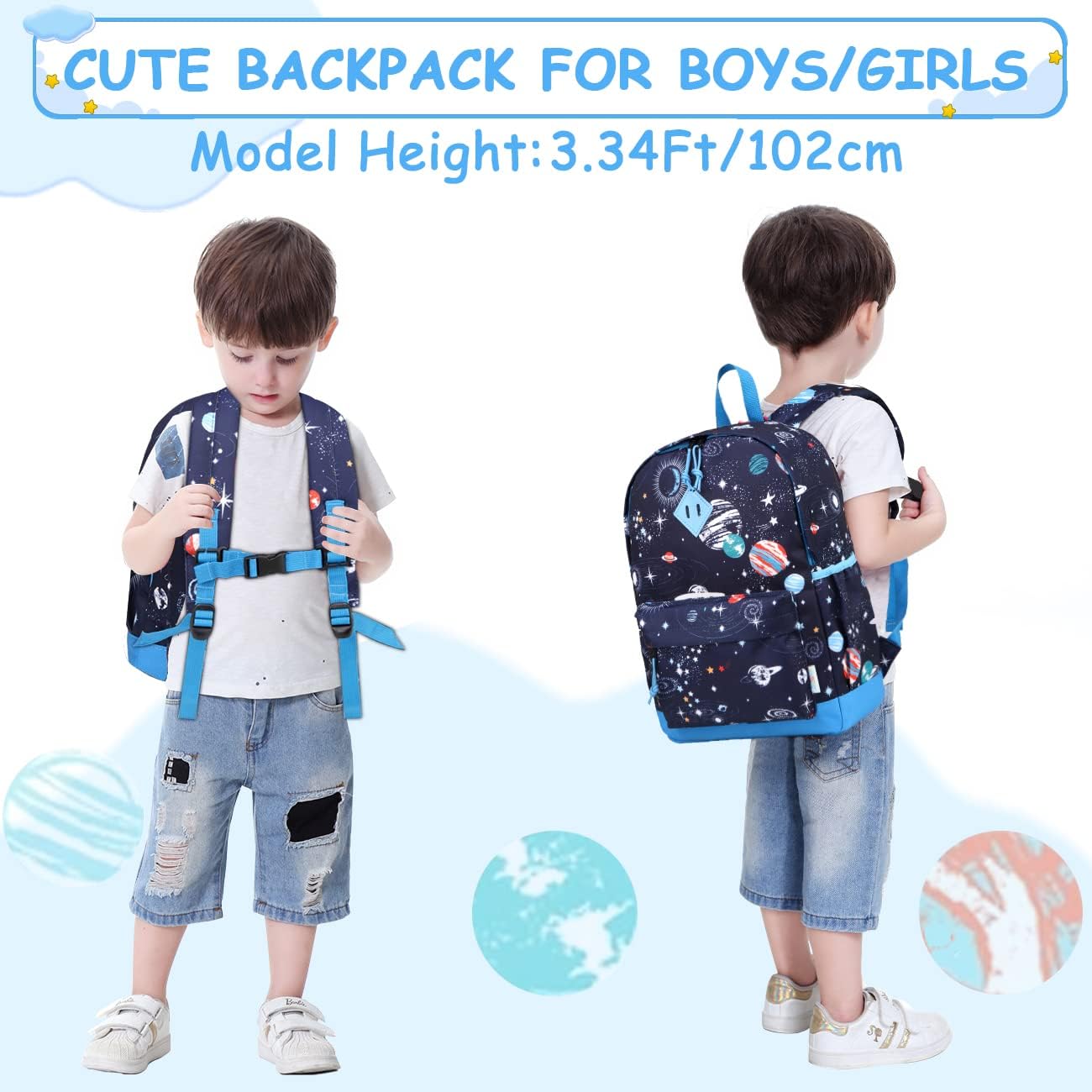 VASCHY Toddler Backpacks Kids, Lightweight Water Resistant Preschool Backpack for Children Boys and Girls w Chest Strap - Image 7