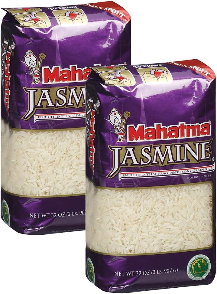 Mahatma Long Grain Rice, Jasmine, 32-Ounce Bag (Pack of 2)