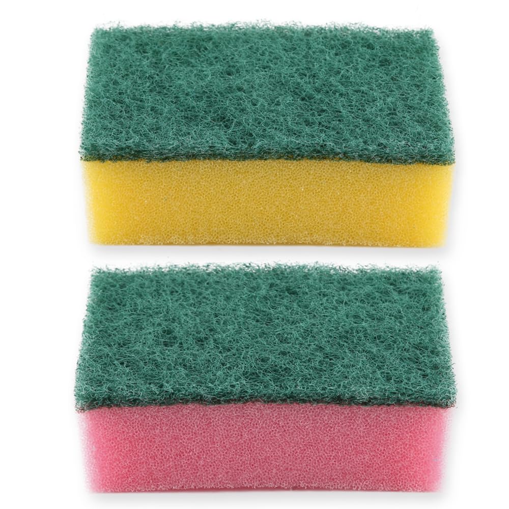 500 Stück Hygoclean Topfreiniger Colour-Set | Schaumstoff/Hartvlies, mehrfarbig, L: 9cm, B: 6cm, H: 3cm, Putzschwamm, Waschschwamm, Topfreiniger