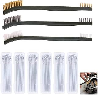 Throttle Body Cleaner Brush Kit, Motorcycle Carburetor Jet Cleaning Set, Torch Tip Carb Jet Dirt Cleaner for Chainsaw Orifices Welding Motorcycle ATV Stove Gas Nozzles