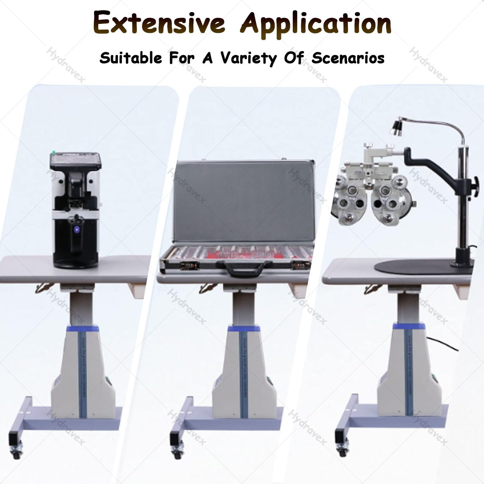 Carrito médico profesional con cajón para instrumentos ópticos y dentales