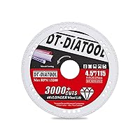 Vista 18 de DT-DIATOOL Ruedas de corte de diamante de 4 x 7/8 "para cuchillas de corte de metal de acero y hierro para amoladora angular