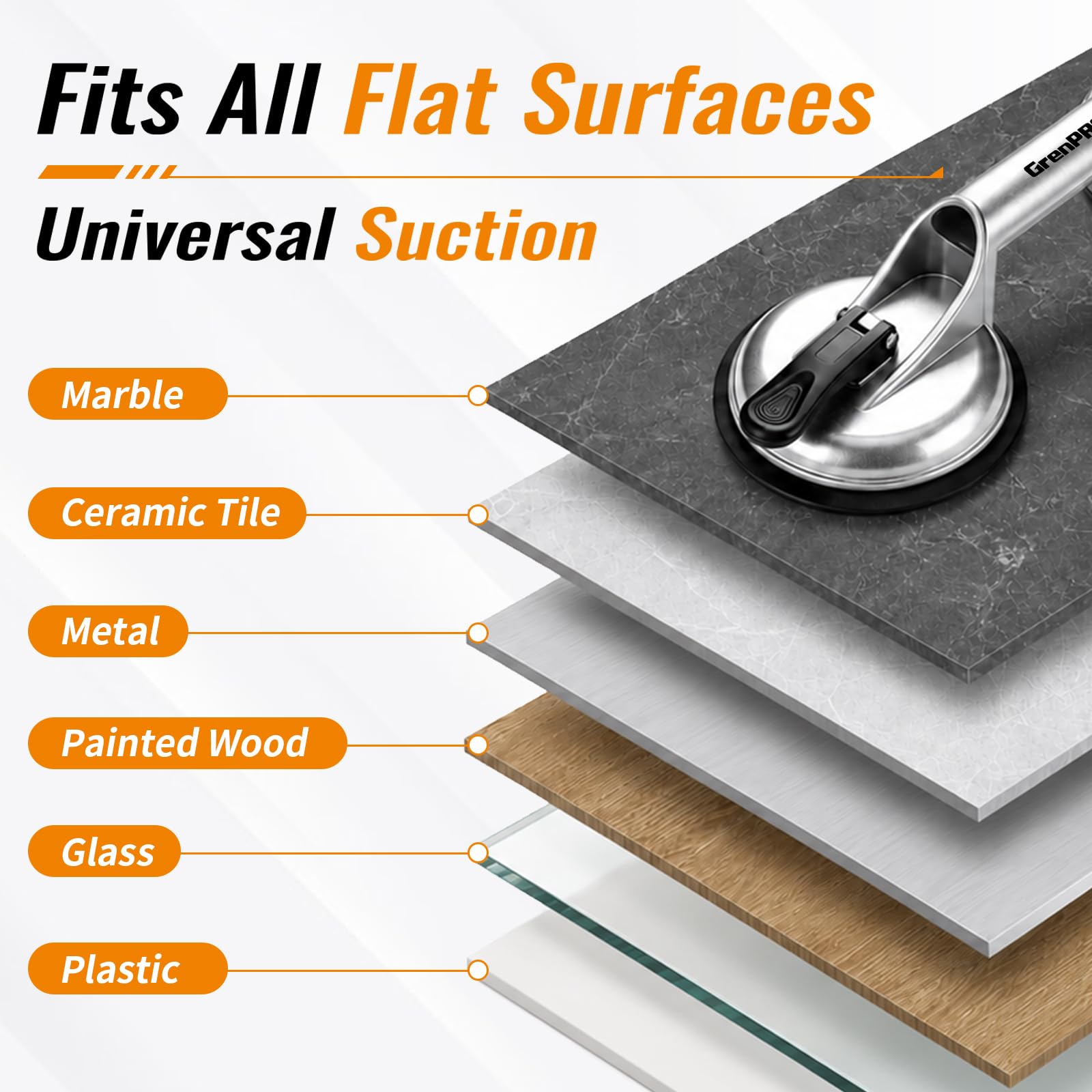 Heavy Duty Glass Suction Cups - Lift Windows & Tile -7 Heavy Duty Glass Suction Cups - Lift Windows & Tile -7