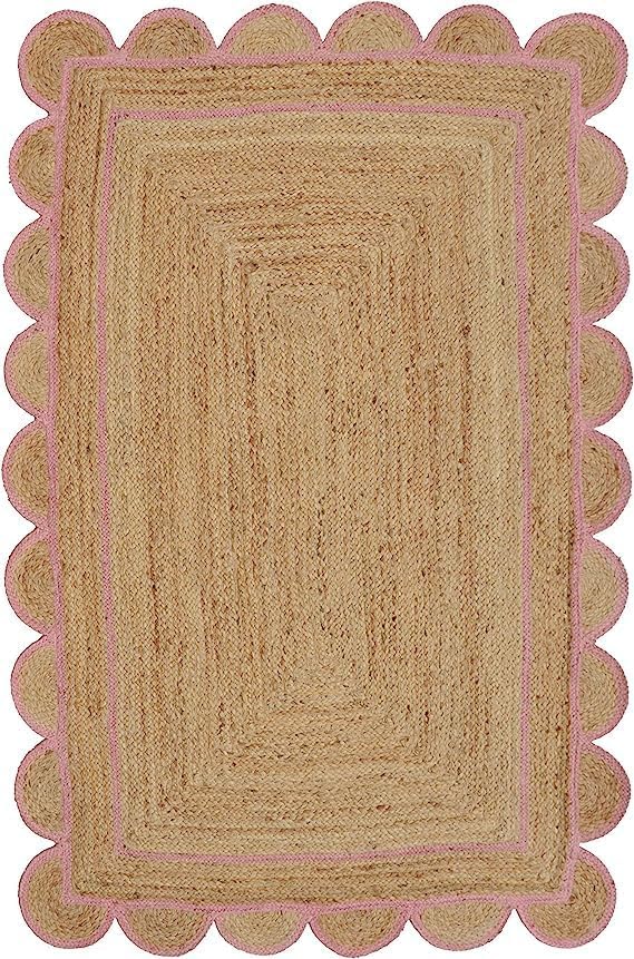 Tapis en jute pour décoration de maison et salon bohème chic