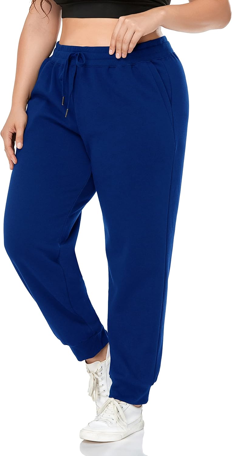 ZERDOCEAN Women's Plus Size Fleece Lined Sweatpants Relaxed Fit Workout Athletic Jogger Fleece Pants - Image 3