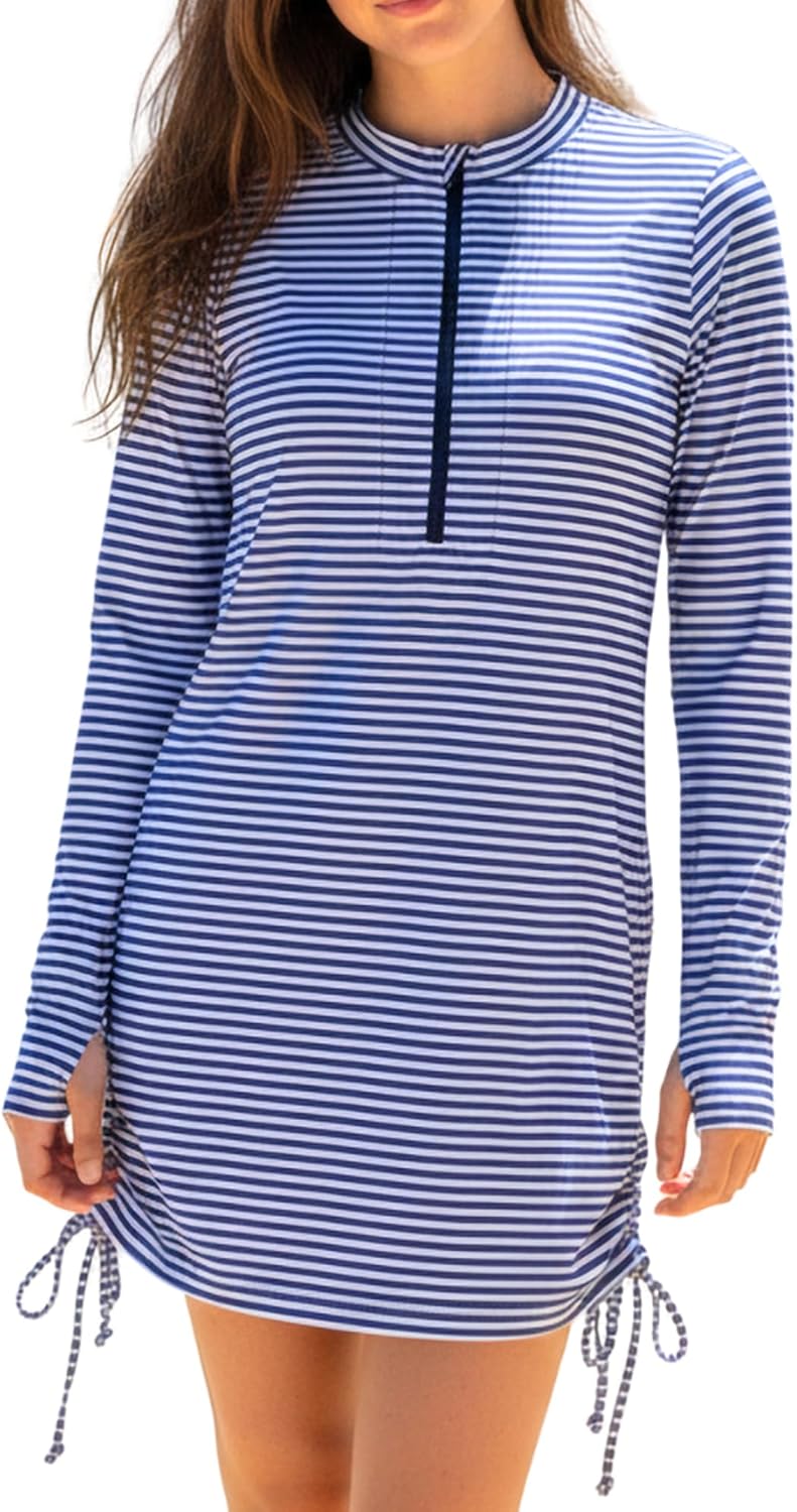 SwimZip Women's Swim Dress Cover Up Swimsuit UPF 50+ Sun Protection