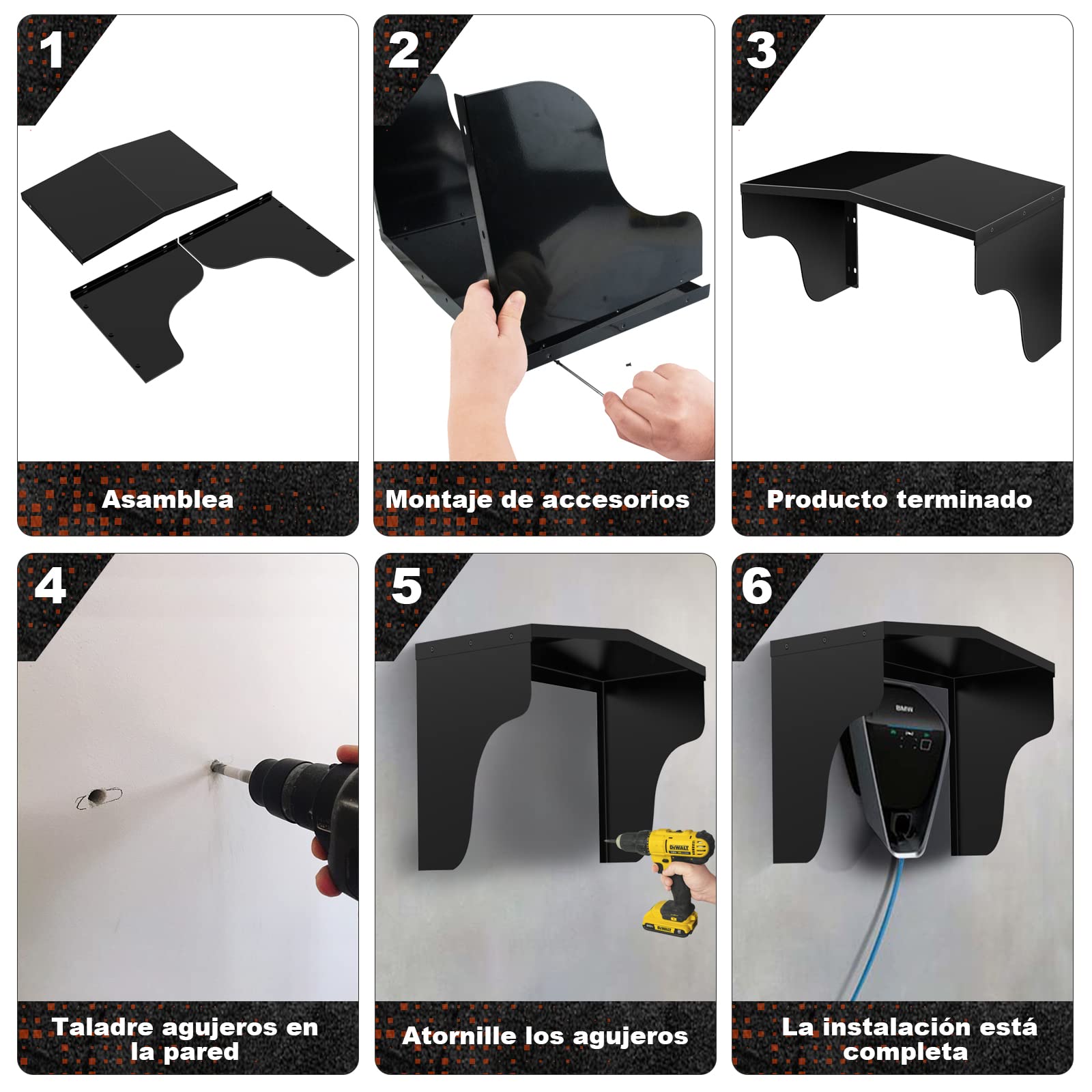 Protección meteorológica para Wallbox, cubierta para la columna de carga, techo protector para la estación de carga de e-Auto, accesorio para Wallbox, protección contra la lluvia, protección
