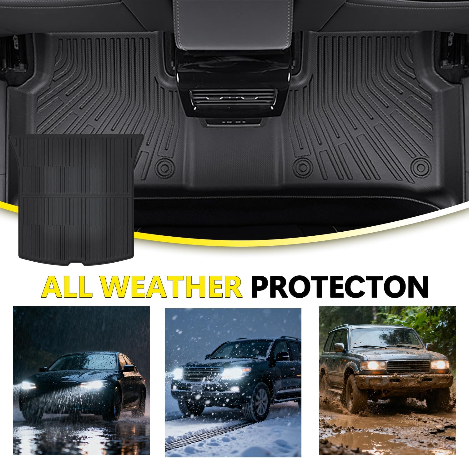 Cargo Liner Compatible with Tesla Model Y Juniper 2025 2026,All Weather Protection Duarble TPE Cargo Liner Accessories Compatible with Tesla Model Y Juniper 2025 2026