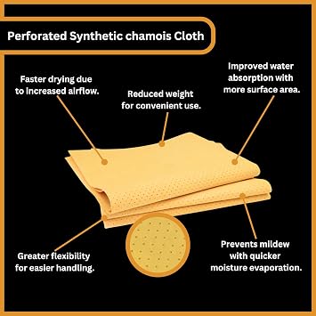Tek Automotive Synthetic Chamois Leather for Cars Perforated - Twin Pack