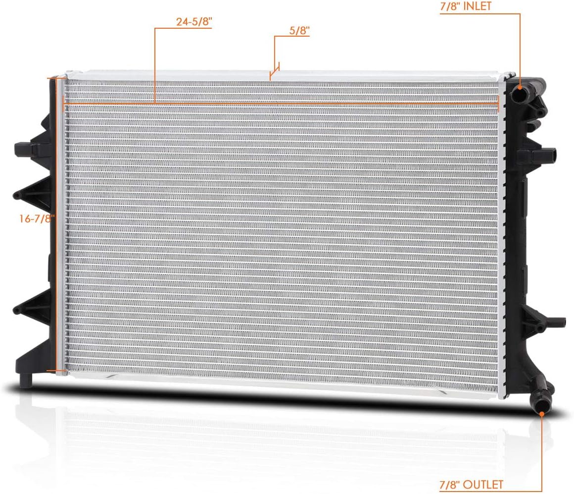 DPI-13273 Full Aluminum Core Radiator Compatible with Jetta/Passat AT 13-16
