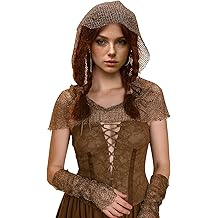 Rave Cowl Hood with Sleeves for Women Hollow-Out Mesh Festival Hood, Wasteland Streetwear Costume Accessory