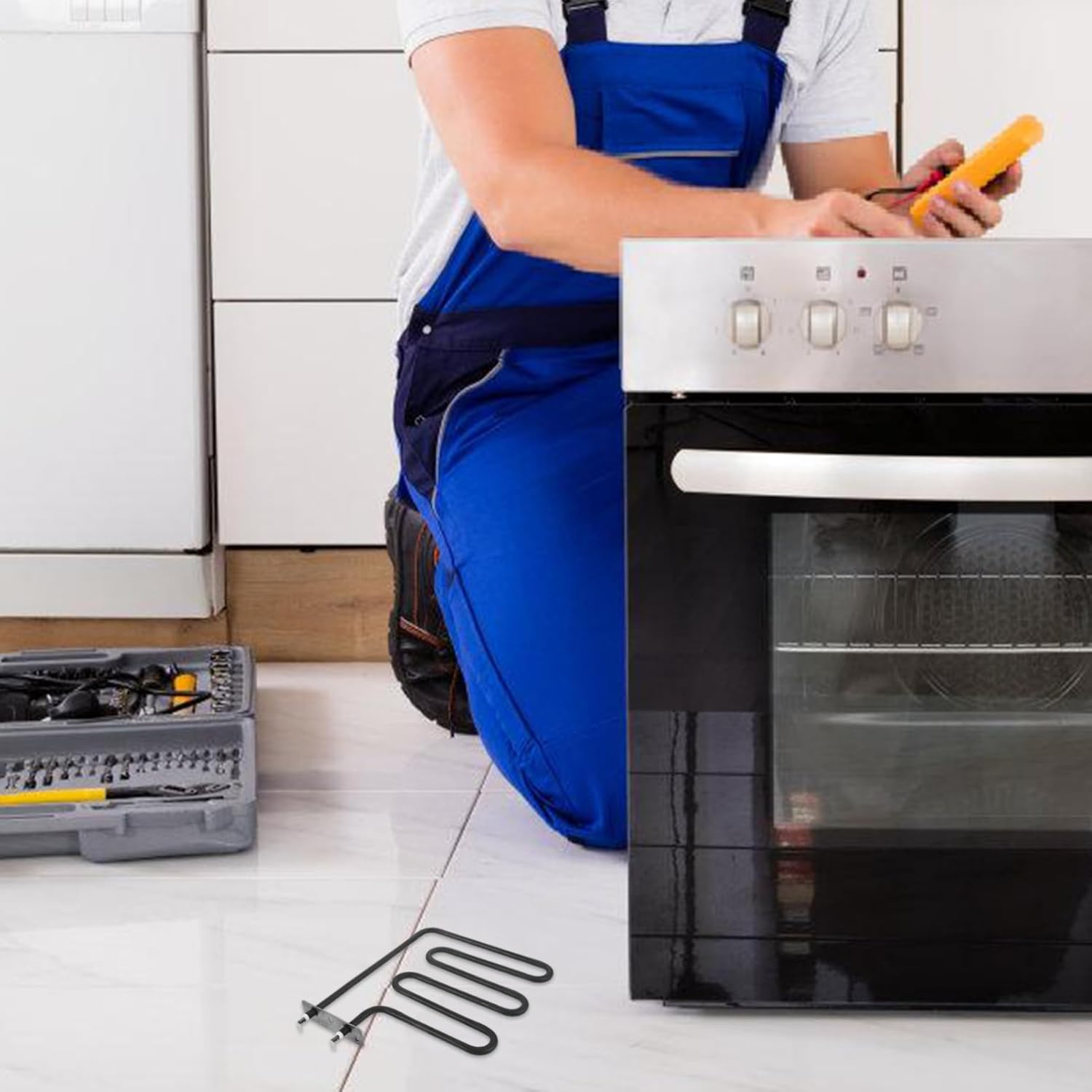 HANABASS 1set Electric Stove Element Replacement Heating Element for Electric Smoker Tubular Heating Supply for Grilling and Baking