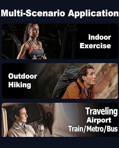 Miniatura 8 de ZXQ Auriculares inalámbricos Bluetooth con banda para el cuello, 100 horas de tiempo de reproducción, alrededor del cuello, auriculares Bluetooth