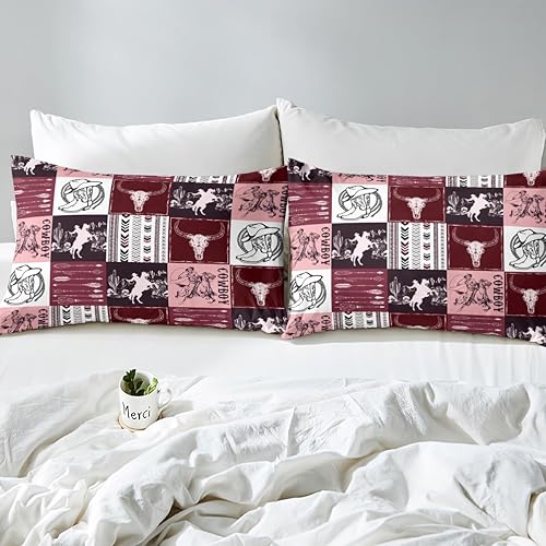 Miniatura 4 de Manfei Juego de funda de edredón de vaquero, tamaño matrimonial, funda de edredón con 2 fundas de almohada, funda de edredón con 2 fundas de